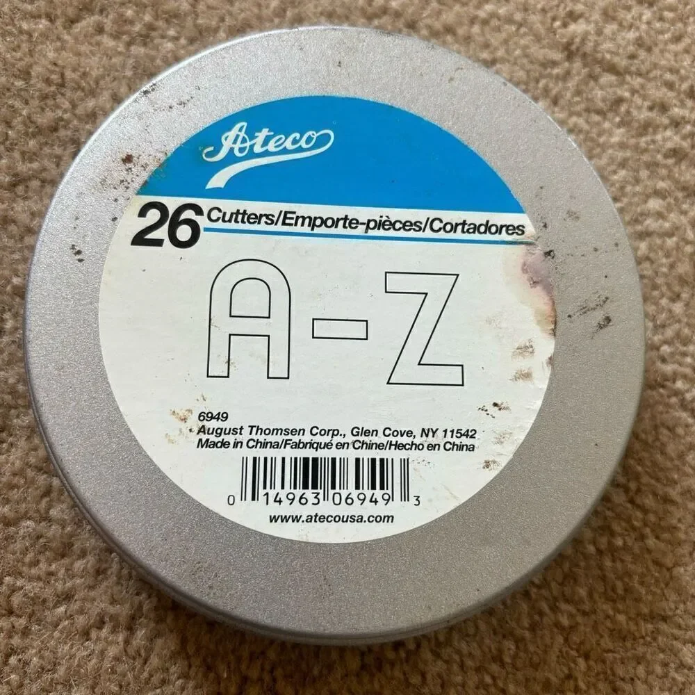 Ateco A-Z Cookie Cutter Set *4 Missing*